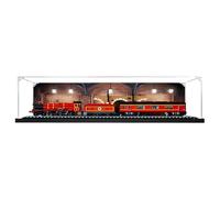 Clear Display Box for LE-GO for 76405 Hog-warts Express Train Building Blocks Model- Acrylic Dustproof Transparent Custom Display Case,Storage Box (No Model) (Background)