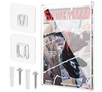 Clear Display Case for Comic Book, Acrylic Comic Book Frame Wall Mount, Collectible Comic Book Storage, UV-Protection Display Comic Book Showcase for Current Silver Age Comic Books (10.6'' x 6.8'')