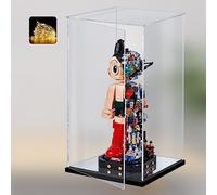 Clear Display Case with Light for Lego Sanctum 76218 Building Set,Dustproof Acrylic Display Box Showcase (Without Overhead Light, 7.9"x7.9"x15.7"inch(for lego astro boy))