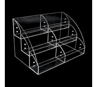 Clear Display Riser Stand 1 2 3 Tier Divider Cupcake Dessert Stand Figure Organiser Acrylic Display Shelf with Rack