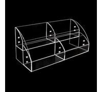 Clear Display Risers Stand Acrylic Display Shelf 1 2 3 Tiers Organizers for Cupcakes Dessert Figures Makeup Office Desk Organizers