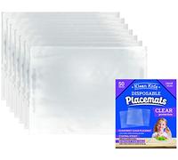 Clear Disposable Placemats for Baby, Toddler, Kids and Adults - Neat and Clean Table Mat - Sticky Table Topper