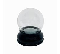 Clear DIY Empty Snow Globe kit Glass Water Globe Jar with Resin Base (65MM)