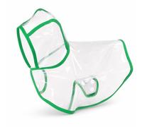 Clear Dog Poncho for Small to Large Dogs, Waterproof Dog Rain Jacket & Dog Rain Coat, for Daily Use, Green Edge, Green, size to 1