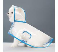 Clear Dog Raincoat Waterproof with Hood, Full Body Pet Rain Jacket for Small Medium Large Dogs, Adjustable Breathable Dog Poncho with Leash Access(Blue,6XL)