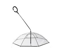 Clear Dog Umbrella for Small Dogs. Lead Connected Walking Umbrella.