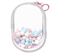 Clear Doll Display Case - Portable Figure Carrying Bag for Collectors | Thick Transparent Organizer for Toys, Action Figures, Stationery, Cosmetic Storage, Travel Display Bag for Girls, 8x6x4 inches