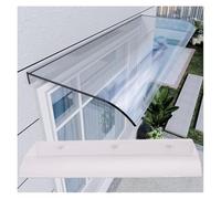 Clear Door Awning3.5mm Thick Transparent Rain Shelter Cover for Windows Balcony Patio & GardenSilent Canopy 2 PCS (40×120cm) Durable Outdoor Protection