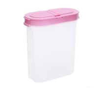 Clear Double-Lid Seasoning Jar for Dry Spice and Herb Storage, ABS Material Ensures Lightweight Portability and Visual During Daily Use (Red)