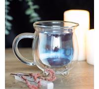 Something Different Wholesale Modern Witchcraft Mug: Clear Double-Walled Glass Cauldron - White Witch's Insulated Brew