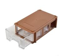 Clear Drawer Plastic Storage Solution for Organizing Hardware Components and Craft Supplies Stacking Capability (brown)