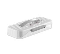 Clear Dumpling Storage Box With Manual Date Timer Stackable Freezer Container Portable For Organized Kitchen Use Household Freezer Organizers