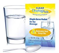 Clear DysphagiAide - A Dysphagia Thickener - Instant Beverage and Food Thickener, Box of 36 Single Serve Packets Level 3 Thickener - Moderately Thick (Honey-Like Thickness)