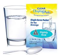 CLEAR DysphagiAide® Instant Beverage and Food Thickener, Level 1 Slightly Thick (Thin Nectar) Box of 24 Single Serve Packets