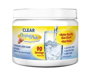 Clear DysphagiAide Thickener Powder, 90 Servings/Jar, Instant Liquid Thickener for Dysphagia, Pack of 1, 4.44 oz/jar 126 g