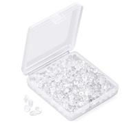 Clear Earring Backs 100pcs Clear Soft Rubber Butterfly Earring Backs Stoppers Earnuts 4x4mm for Women's DIY Jewelry Earrings Studs Supplies