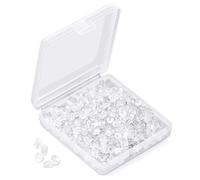 Clear Earring Backs 100pcs Clear Soft Rubber Butterfly Earring Backs Stoppers Earnuts 4x4mm for Women's DIY Jewelry Earrings Studs Supplies