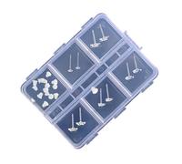 Clear Earrings Set for Sensitive Skin with Mushroom Head and Back Comfort Fit Perfect for All Day Use Resin Earrings, フリーサイズ