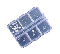 Clear Earrings Set for Sensitive Skin with Mushroom Head and Back Comfort Fit Perfect for All Day Use Resin Earrings, フリーサイズ