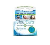 Clear Ears Water Absorbing Earplugs 5 Pairs, for Swimming, Bathing or Showering, Carry Case, for Adults or Kids.