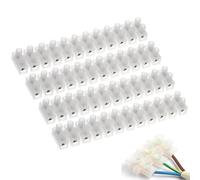 Clear Electrical Terminal Blocks, White cable connectors, connector block,wago connectors,electrical connectors, Multiple Outlet Connecting Design 4pcs 30A Dual Row 12 Position