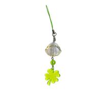 Clear Elegant Color Four Leaf Clovers Phone Charm With Winds Chimes Portable Good Luck Fashion Accessory Daily Use