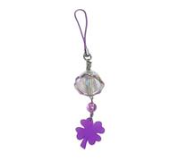 Clear Elegant Color Four Leaf Clovers Phone Charm With Winds Chimes Portable Good Luck Fashion Accessory Daily Use Acrylic Clovers Keychain