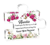 Clear Engraved Acrylic Puzzle-Shape Desk Decorations Present For Mom Christmas Anniversary Mom From Daughter