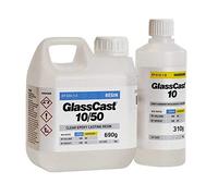 Clear Epoxy Casting Resin UV stable for Jewellery, GlassCast 10 Art, Encapsulation, Pen Blanks, Modelling Kit with Gloves (1kg)