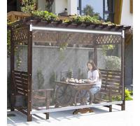 Clear Exterior Roller Shades Waterproof Plastic Roll Up Blinds,Heavy Duty Pvc Roller Drape,Outdoor Vinyl Curtains,Transparent Partition Rain Shutter,Dust-Proof with Side Chain,W×H-160×100cm/63×39.4in