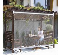 Clear Exterior Roller Shades Waterproof Plastic Roll Up Blinds,Heavy Duty Pvc Roller Drape,Outdoor Vinyl Curtains,Transparent Partition Rain Shutter,Dust-Proof with Side Chain,W×H-60×180cm/23.6×70.9in
