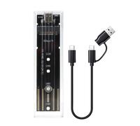 Clear External Disk Enclosure USB3.1 Type C 10Gbps Speed Open Structure for NVMe Drives M Interfaces Clear PC External Drive Case