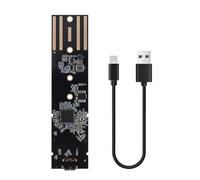 Clear External Disk Enclosure USB3.1 Type C 10Gbps Speed Open Structure for NVMe Drives M Interfaces Clear PC External Drive Case