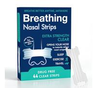 Clear Extra Strength Nasal Strips | 44 Count | Sensitive Skin Safe | Drug-Free Snoring & Congestion Relief for Colds & Allergies