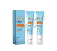 Clear Face Sunscreen SPF50, Facial Sun Cream with Moisturising Formula, Non Greasy UVA & UVB Protection for Women, Lightweight Hydrating Sunscreen for Daily Wear, No White Cast (2pc)