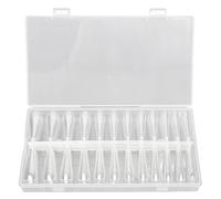 Clear False Nail Tips 240pcs Transparent Long Full Cover Nail Extensions for Manicure DIY at Home or Salon Premium ABS Material Various Sizes Included with Storage Box