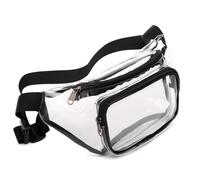 Clear Fanny Pack s for Women Men, Water-Resistant Waist Bag, Clear Purse Transparent Adjustable Belt Bag for Sports, Travel, Beach, Events, Concerts Bag