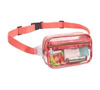 Clear Fanny Pack,Stadium Approved Clear Belt Bag for Women Men, Pink