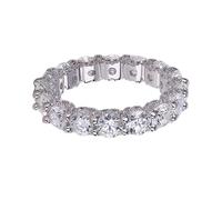 Clear Ferris Wheel Ring, 925 Sterling Silver Cubic Zirconia Stackable Dazzling Ferris Wheel Ring, Simple Creative Hemp Rope High-End Eternity Jewelry for Couples (8)