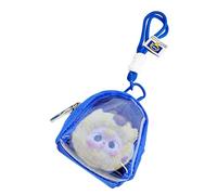 Clear Figure Display Bag Canvas Portable Dustproof Zipper Closure Lanyard