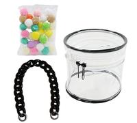 Clear Figure Display Bag | Dustproof Pouch with Chain,Dustproof Zipper Doll Carrying Case,for Adults Kids Women Men Cartoon Lovers Girlfriends Party Favor Hobby