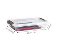 Clear File Organizer, Stackable Document Storage, A4 B5 Box with Space Saving Design, Transparent Polymer Filing Case, Paper Holder with Modern Style, Office Storage for Home School