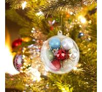 Clear Fillable Ornaments for Creating Custom Decorations at Weddings and During the Holidays (5cm)