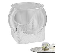 Clear Fish Bowl - Round Aquarium Container, Glass Planter Decor | Transparent Home Aquarium Display Device, Desktop Fish Tank Ornament for Bedroom Living Room Bathroom Dorm Study Area