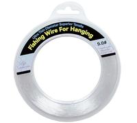 Clear Fishing Wire, 656ft Monofilament Fishing Line, Clear String for Hanging, Invisible Strong Wire Nylon Thread for Hanging Balloon Garland Picture Decorations