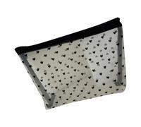 Clear Flocking Net Storage Bag Multipurpose Cosmetic Pouches for Travel Home Organization Large Capacity Meshes Makeup Bag