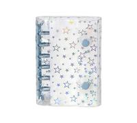 Clear Folder Cover Sheets for Binding Folders - A7 Size Glittering Star Notebook Cover | A7 Size Budget Ring Binder Cover,Suitable for Use with Photo Albums, Diaries, Money Envelopes, Organizers