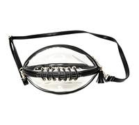 Clear Football Purse, Waterproof Shoulder Bag For Stadium Travel | Fast Security Clearance, 3D Football Silhouette, Wipe-Clean for Concert Airport School