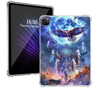 Clear for iPad Pro 13 Inch Case M4 2024 7th Gen, Ultra-Thin Lightweight with Soft TPU Bumpers, Shock & Drop Protection with Pencil Holder Case for iPad Pro 13 Inch Case M4, Moon Hawk Wolf