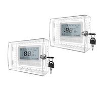 Clear for Thermostat Lockable Box Wall Mount Intelligent Box Protector Guard Home Equipment Dustproof Thermostat Enclosure